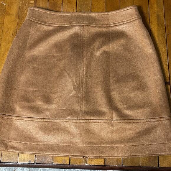 Voy Brown Button Front Mini Skirt Size S NWT - Picture 4 of 6